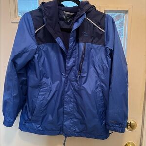 L.L. Bean Navy and Light Blue Windbreaker